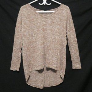 SEVEN SISTERS | medium | Afternoon Latte Beige Knit Lukespun Shirt | EUC